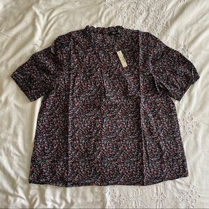 Madewell Puff Sleeve Floral Top